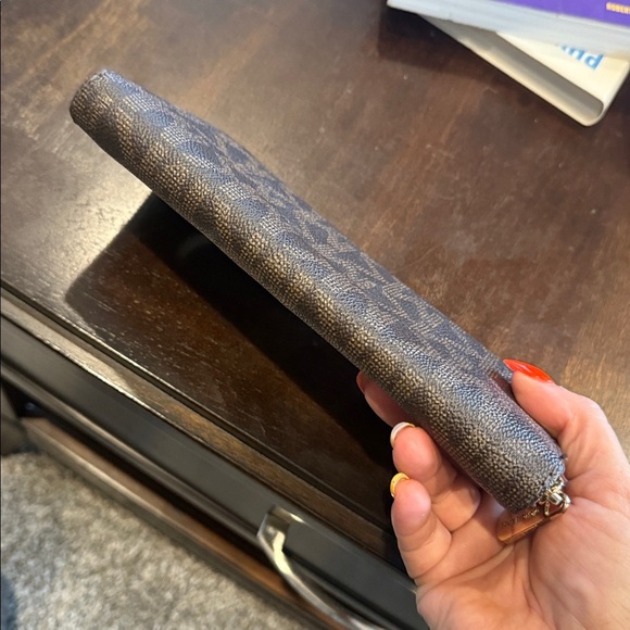 Michael Kors Signature Brown Key Card Holder wallet MK zip around designer - Picture 8 of 9